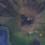 Sopka Cerro Azul, Galapágy, kráter, hora