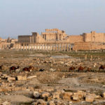 Palmýra. divadlo, poškozena 2017 Islámským státem