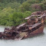 Vrak lodi, Mahogany Bay, Honduras