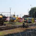 Studénka, třetí železniční nehoda, 2015, stanoviště hasičů a záchranářů