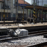 Studénka, třetí železniční nehoda, 2015, torzo zadní nápravy