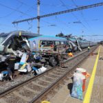 Studénka, třetí železniční nehoda, 2015, začátek brzdění